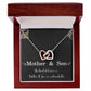 Mother’s Day Gift from Son – Mother and Son Interlocking Heart Pendant for Birthday or Christmas – The Bond Between a Mother and Son Is Unbreakable