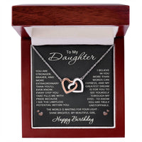 Load image into Gallery viewer, Daughter Birthday Gifts from Mom Dad - To My Daughter Necklace with Heart Pendant Jewelry
