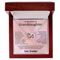 Load image into Gallery viewer, To My Granddaughter Necklace from Grandpa Granddaughter Gift Birthday Christmas from Grandfather
