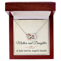 Load image into Gallery viewer, Mother Daughter Necklace – Interlocking Hearts Gift with Heartfelt Message Card, Rose Gold and Silver ShineOn Fulfillment
