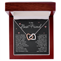 Load image into Gallery viewer, To My Best Friend Necklace Best Friend Christmas Gift Birthday Wedding Sister my Heart Chose Two Heart Pendant Bestie Jewelry BFF Gift Long Distance
