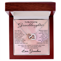 Load image into Gallery viewer, To My Amazing Granddaughter Necklace from Grandma Granddaughter Gift from Grandmother Christmas Birthday Jewelry
