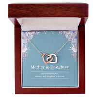Load image into Gallery viewer, Mother Daughter Necklace with Message Card, Interlocking Hearts Mother Daughter Gift ShineOn Fulfillment
