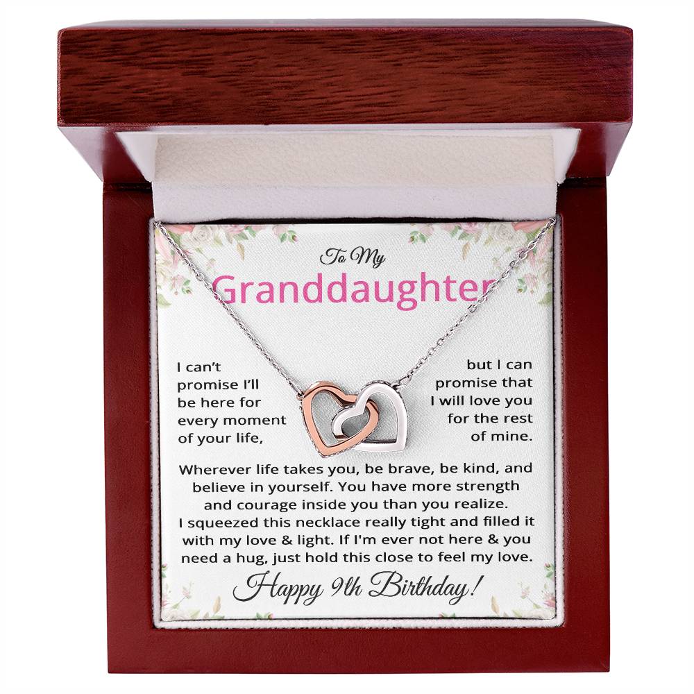 9th Birthday Gifts for Granddaughter - To My Granddaughter Necklace