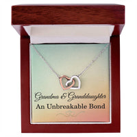 Load image into Gallery viewer, Grandma Granddaughter Necklace Grandma Christmas Gift from Granddaughter Grandma Birthday Gift An Unbreakable Bond Grandma Interlocking Hearts Pendant ShineOn Fulfillment
