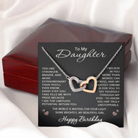 Load image into Gallery viewer, Daughter Birthday Gifts from Mom Dad - To My Daughter Necklace with Heart Pendant Jewelry
