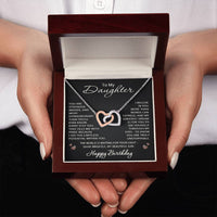 Load image into Gallery viewer, Daughter Birthday Gifts from Mom Dad - To My Daughter Necklace with Heart Pendant Jewelry

