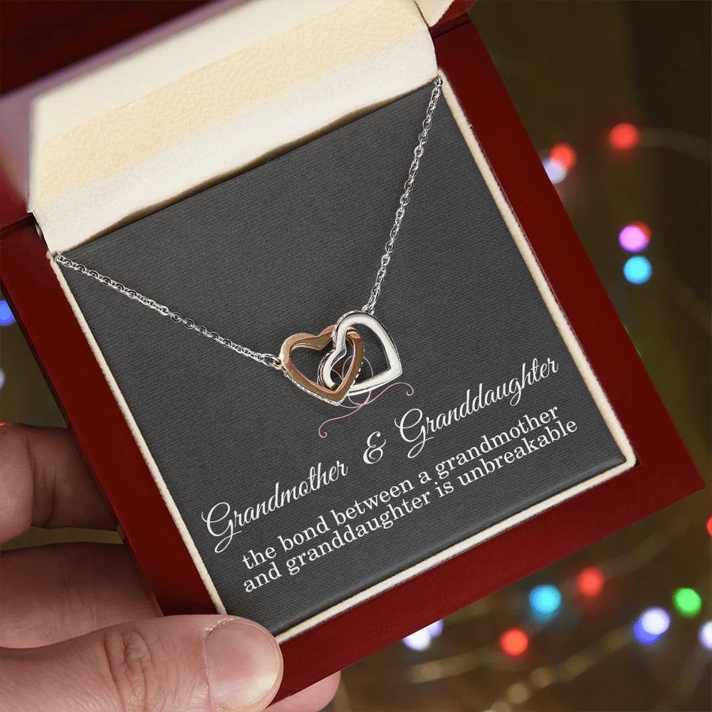 Granddaughter Necklace from Grandmother Christmas Gifts for Granddaughter Birthday Gift The Bond Between A Grandmother and Granddaughter is Unbreakable