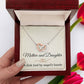 Mother Daughter Necklace – Interlocking Hearts Gift with Heartfelt Message Card, Rose Gold and Silver
