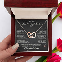 Load image into Gallery viewer, Graduation Gifts from Mom Dad for Daughter Necklace Congratulations Gift Heart Pendant Jewelry For Graduate Congrats Wedding Day
