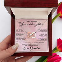 Load image into Gallery viewer, To My Amazing Granddaughter Necklace from Grandma Granddaughter Gift from Grandmother Christmas Birthday Jewelry

