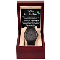 Load image into Gallery viewer, To The Best Dad Ever Gift, Dad Wooden Watch, Dad Christmas Gift from Son Daughter, There is No Greater Love Than a Fathers Hug, Fathers Day Gift from Daughter ShineOn Fulfillment
