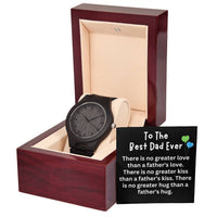 Load image into Gallery viewer, To The Best Dad Ever Gift, Dad Wooden Watch, Dad Christmas Gift from Son Daughter, There is No Greater Love Than a Fathers Hug, Fathers Day Gift from Daughter ShineOn Fulfillment
