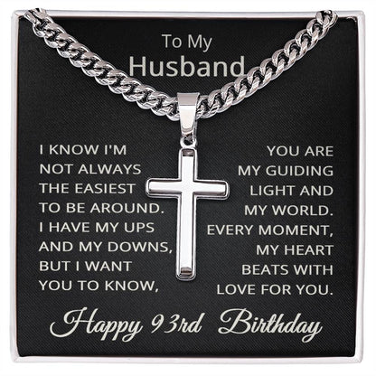 93rd Birthday Gifts for Husband Happy 93rd Birthday Necklace Jewelry 93 Years Old Birthday Gift
