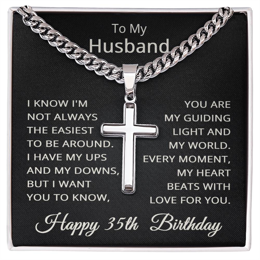 35th Birthday Gifts for Husband Happy 35th Birthday Necklace Jewelry 35 Years Old Birthday Gift