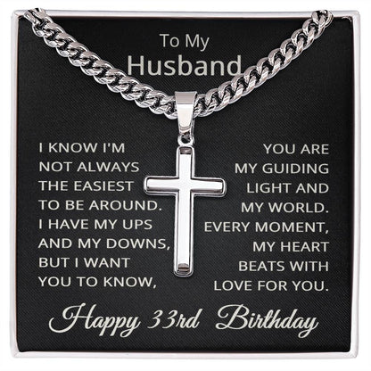 33rd Birthday Gifts for Husband Happy 33rd Birthday Necklace Jewelry 33 Years Old Birthday Gift