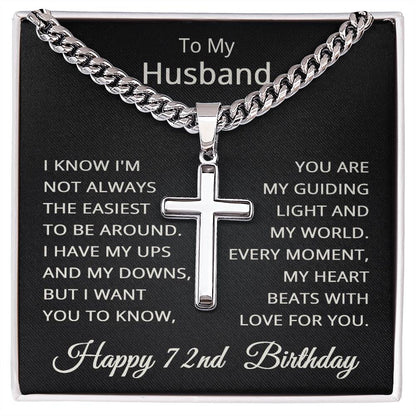 72nd Birthday Gifts for Husband Happy 72nd Birthday Necklace Jewelry 72 Years Old Birthday Gift