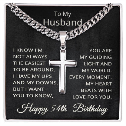 54th Birthday Gifts for Husband Happy 54th Birthday Necklace Jewelry 54 Years Old Birthday Gift