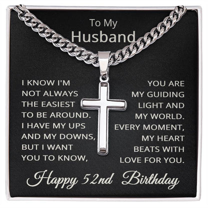52nd Birthday Gifts for Husband Happy 52nd Birthday Necklace Jewelry 52 Years Old Birthday Gift