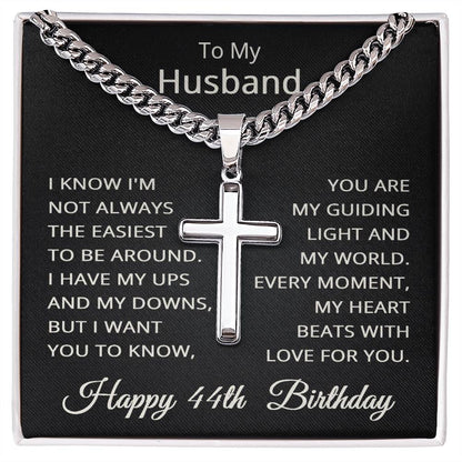 44th Birthday Gifts for Husband Happy 44th Birthday Necklace Jewelry 44 Years Old Birthday Gift