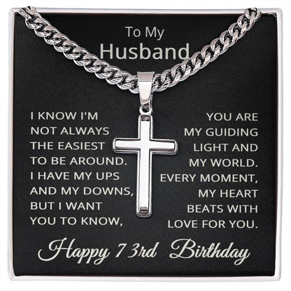 73rd Birthday Gifts for Husband Happy 73rd Birthday Necklace Jewelry 73 Years Old Birthday Gift