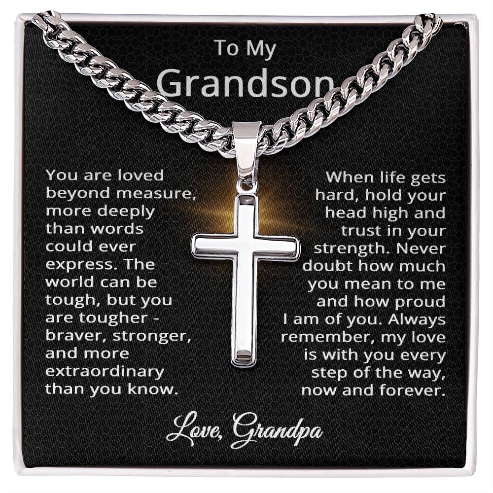To My Grandson Necklace from Grandpa