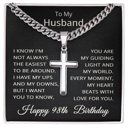 98th Birthday Gifts for Husband Happy 98th Birthday Necklace Jewelry 98 Years Old Birthday Gift