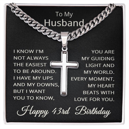 43rd Birthday Gifts for Husband Happy 43rd Birthday Necklace Jewelry 43 Years Old Birthday Gift