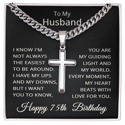 75th Birthday Gifts for Husband Happy 75th Birthday Necklace Jewelry 75 Years Old Birthday Gift