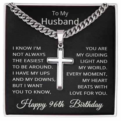 96th Birthday Gifts for Husband Happy 96th Birthday Necklace Jewelry 96 Years Old Birthday Gift