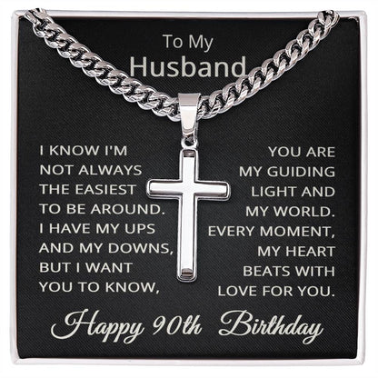 90th Birthday Gifts for Husband Happy 90th Birthday Necklace Jewelry 90 Years Old Birthday Gift