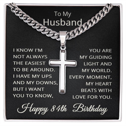84th Birthday Gifts for Husband Happy 84th Birthday Necklace Jewelry 84 Years Old Birthday Gift