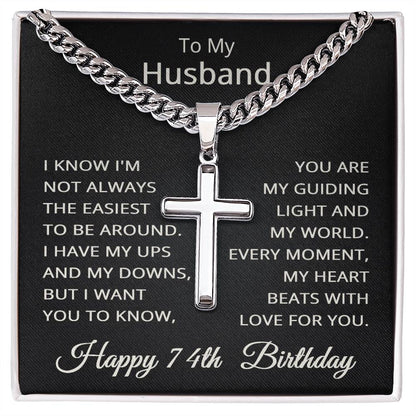 74th Birthday Gifts for Husband Happy 74th Birthday Necklace Jewelry 74 Years Old Birthday Gift