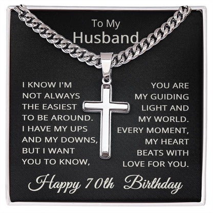 70th Birthday Gifts for Husband Happy 70th Birthday Necklace Jewelry 70 Years Old Birthday Gift