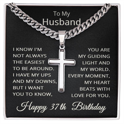 37th Birthday Gifts for Husband Happy 37th Birthday Necklace Jewelry 37 Years Old Birthday Gift