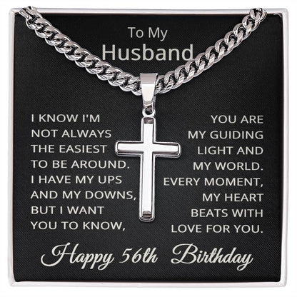 56th Birthday Gifts for Husband Happy 56th Birthday Necklace Jewelry 56 Years Old Birthday Gift
