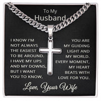 Load image into Gallery viewer, To My Husband Cross Necklace

