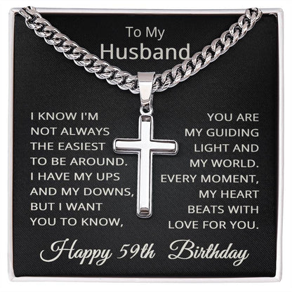 59th Birthday Gifts for Husband Happy 59th Birthday Necklace Jewelry 59 Years Old Birthday Gift