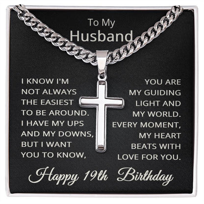 19th Birthday Gifts for Husband Happy 19th Birthday Necklace Jewelry 19 Years Old Birthday Gift
