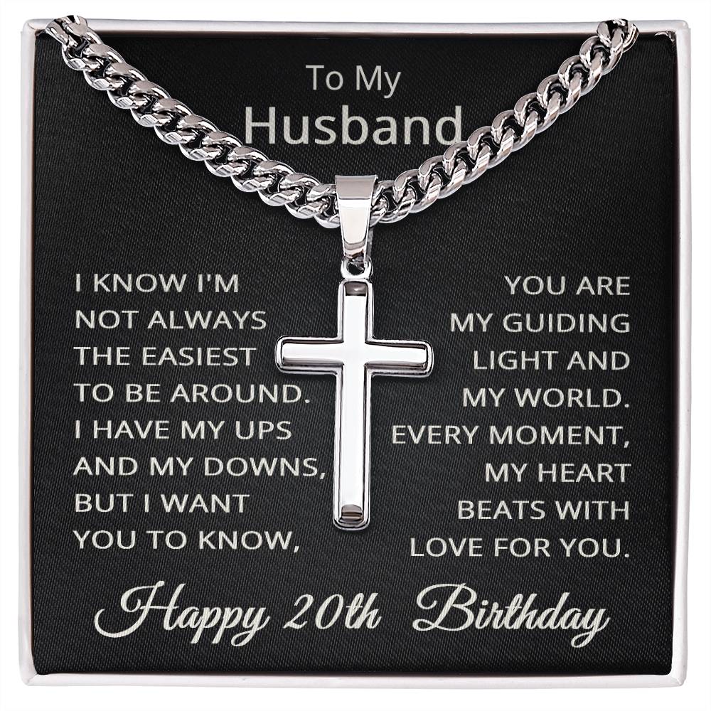 20th Birthday Gifts for Husband Happy 20th Birthday Necklace Jewelry 20 Years Old Birthday Gift