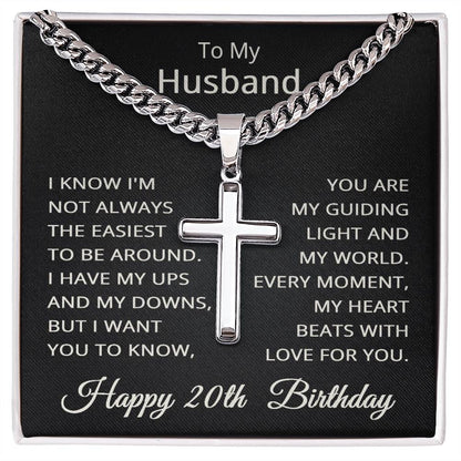 20th Birthday Gifts for Husband Happy 20th Birthday Necklace Jewelry 20 Years Old Birthday Gift