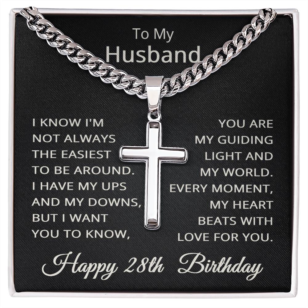 28th Birthday Gifts for Husband Happy 28th Birthday Necklace Jewelry 28 Years Old Birthday Gift