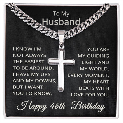46th Birthday Gifts for Husband Happy 46th Birthday Necklace Jewelry 46 Years Old Birthday Gift
