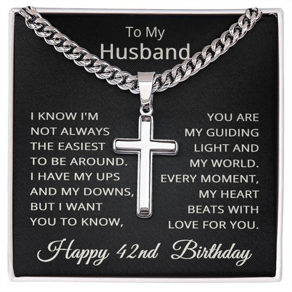 42nd Birthday Gifts for Husband Happy 42nd Birthday Necklace Jewelry 42 Years Old Birthday Gift
