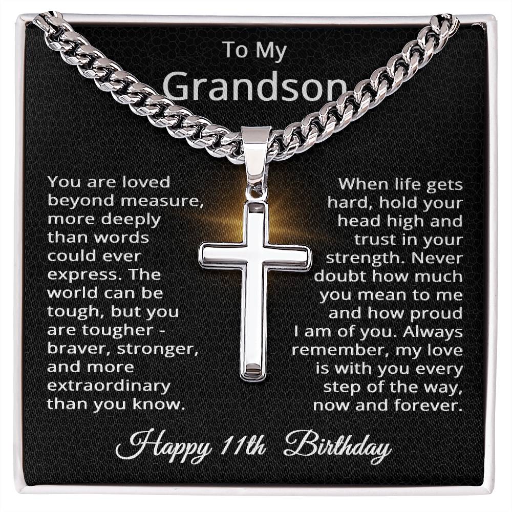 11th Birthday Gifts for Grandson Happy 11th Birthday Necklace Jewelry 11 Years Old Birthday Gift