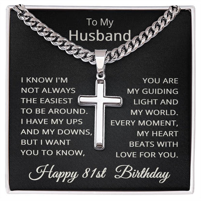 81st Birthday Gifts for Husband Happy 81st Birthday Necklace Jewelry 81 Years Old Birthday Gift