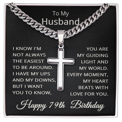 79th Birthday Gifts for Husband Happy 79th Birthday Necklace Jewelry 79 Years Old Birthday Gift