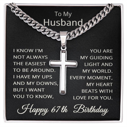 67th Birthday Gifts for Husband Happy 67th Birthday Necklace Jewelry 67 Years Old Birthday Gift