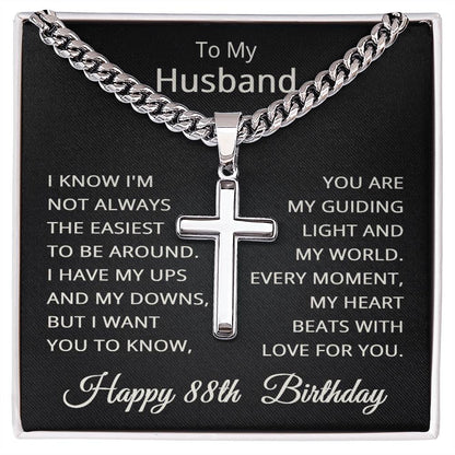 88th Birthday Gifts for Husband Happy 88th Birthday Necklace Jewelry 88 Years Old Birthday Gift