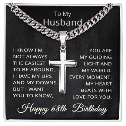 68th Birthday Gifts for Husband Happy 68th Birthday Necklace Jewelry 68 Years Old Birthday Gift